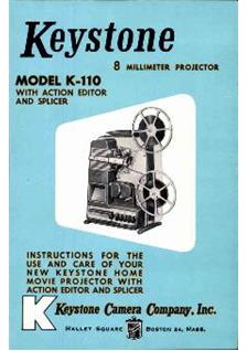 Keystone K 110 manual. Camera Instructions.